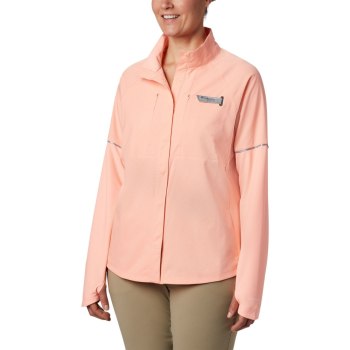 Columbia PFG Ultimate Catch ZERO Long Sleeve Hybrid, Camisa Rosas Para Mujer | 798231-WBG